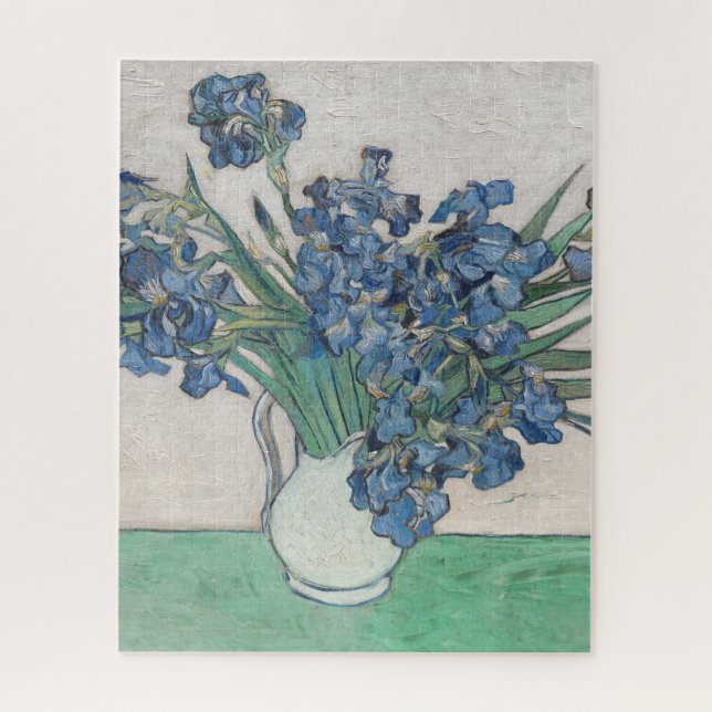 Quebra-cabeça Pintura de Vaso de Íris de Van Gogh Impressionismo (Vertical)