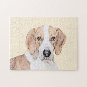 Quebra-cabeça Pintura do American Foxhound - Arte Original de Ca
