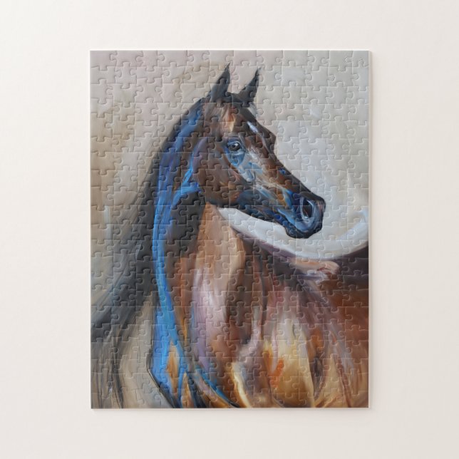 Quebra-cabeça Pintura do cavalo árabe (Vertical)