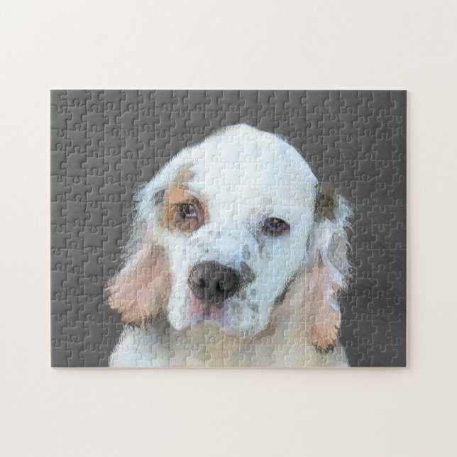 Quebra-cabeça Pintura do Clumber Spaniel - Arte Original de Cach (Horizontal)