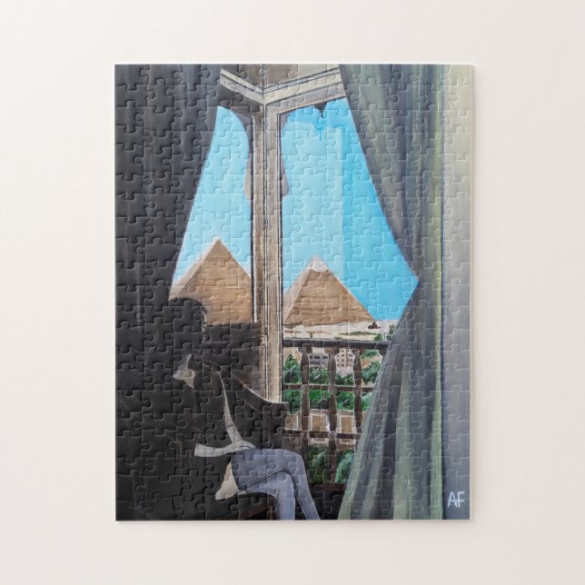 Quebra-cabeça Pintura do Hotel Pyramisa por Alfred Fox (Vertical)