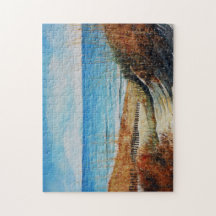 Pintura do Oceano de Areia de Praia