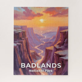 Quebra-cabeça Pintura do Parque Nacional Badlands Dakota do Sul