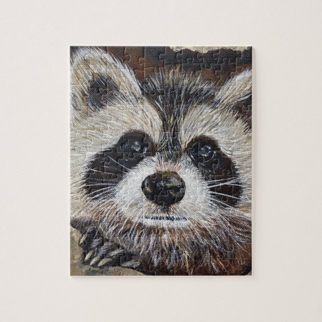 Quebra-cabeça Pintura do Raccoon (Vertical)