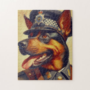 Quebra-cabeça Pintura do Rottweiler Retro