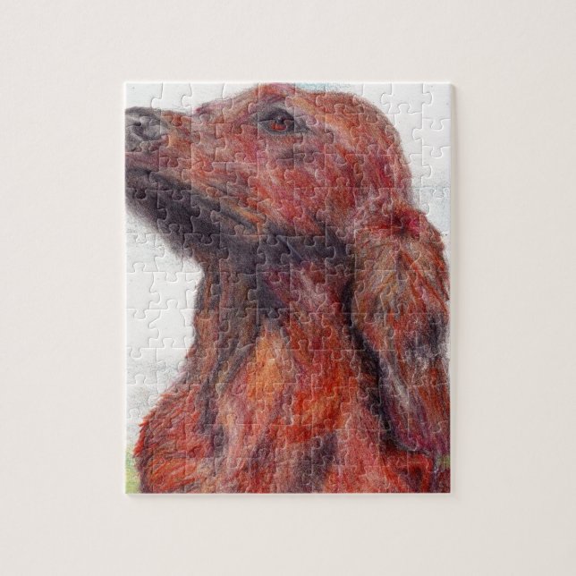 Quebra-cabeça Pintura dos trabalhos de arte do cão de estimação (Vertical)