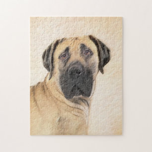 Quebra-cabeça Pintura em Boerboel - Arte Cachorro Original Bonit