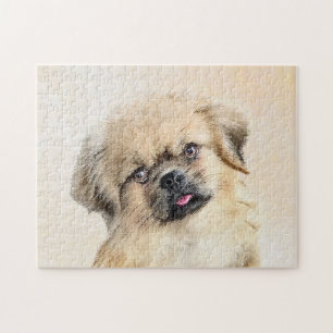Quebra-cabeça Pintura em espanhol tibetano - Arte canina origina