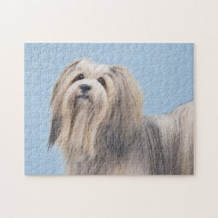 Quebra-cabeça Pintura em Havanês (Prata) - Arte Canina Original