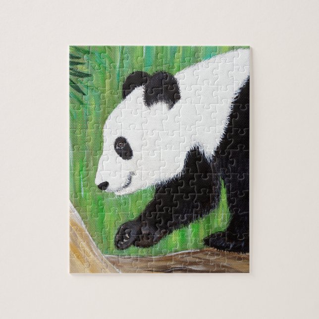 Quebra-cabeça Pintura em Panda Feliz (Vertical)