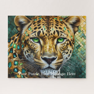 Quebra-cabeça pintura fantasia mosaico diamante leopardo