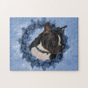 Quebra-cabeça Pintura Fotográfica de Arte Canina de Boston Terr