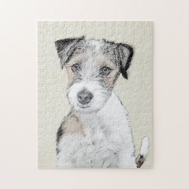 Quebra-cabeça Pintura grossa de Russell Terrier - Arte original  (Vertical)