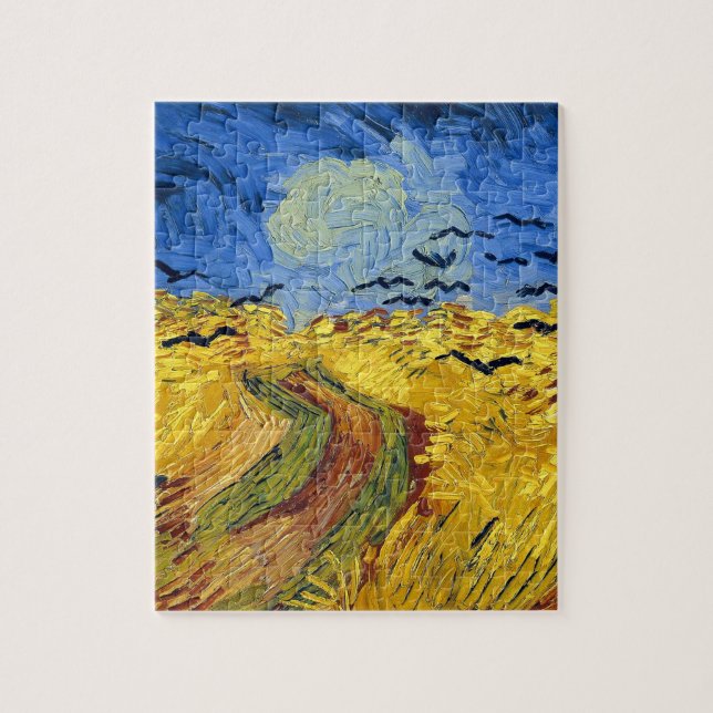 Quebra-cabeça Pintura impressionista Campos de Trigo de Van Gogh (Vertical)