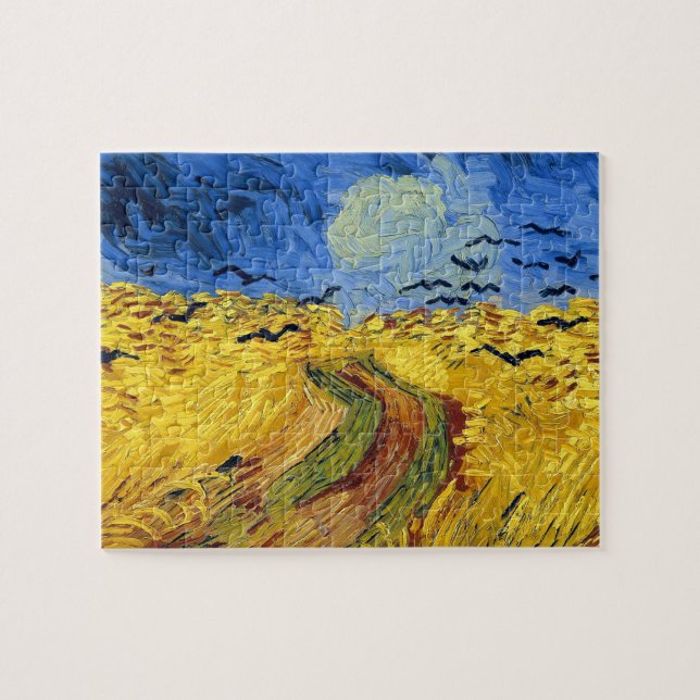 Quebra-cabeça Pintura impressionista Campos de Trigo de Van Gogh (Horizontal)