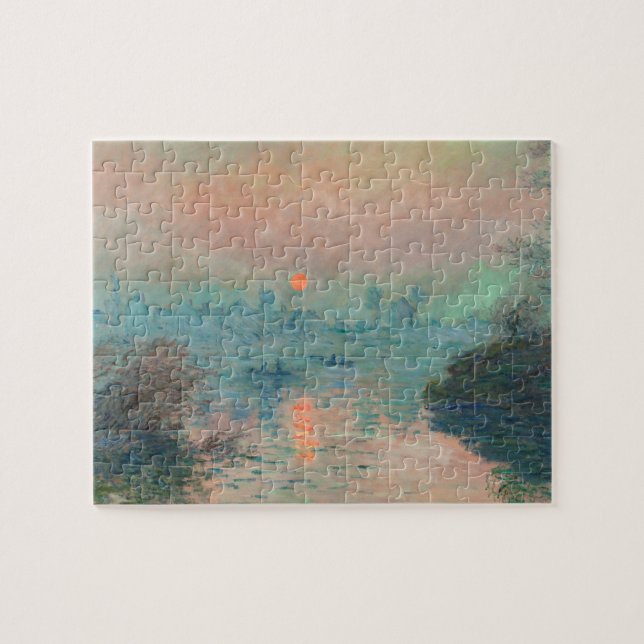 Quebra-cabeça Pintura impressionista das belas artes sunset Mone (Horizontal)