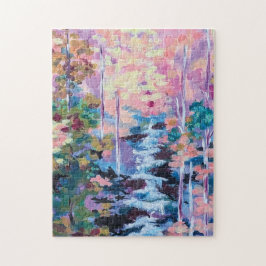 Quebra-cabeça Pintura Impressionista de Cachoeira