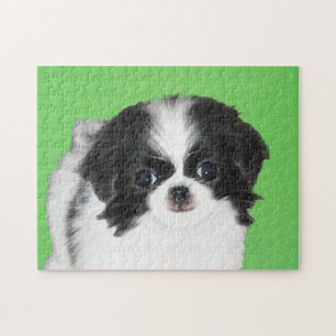 Quebra-cabeça Pintura Japonesa De Cachorro - Arte Original De C