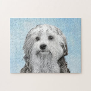 Quebra-cabeça Pintura Lowchen - Arte Original de Cachorro Fofa