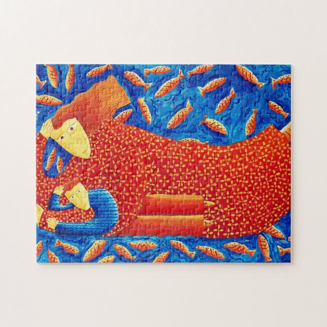 Quebra-cabeça Pintura Mãe e Filho (Horizontal)