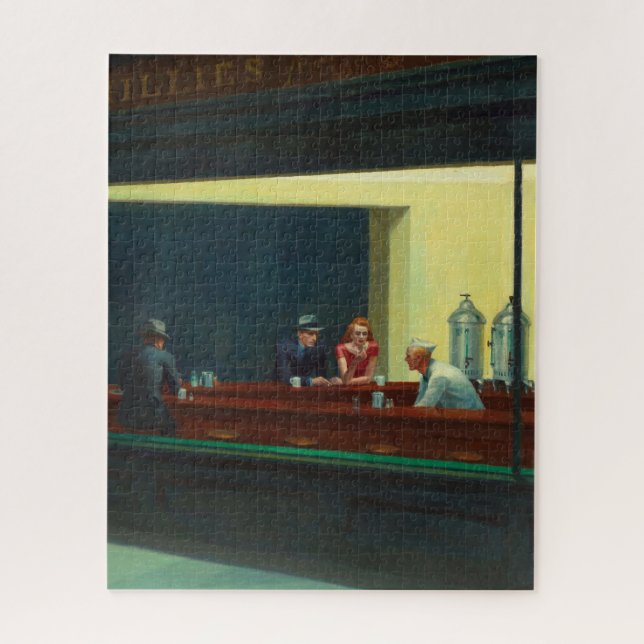 Quebra-cabeça Pintura Nighthawks de Edward Hopper  (Vertical)