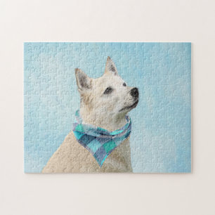 Quebra-cabeça Pintura Norueguesa de Buhund - Arte Cachorra Origi