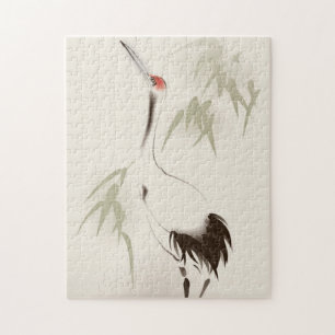 Quebra-cabeça Pintura oriental do estilo, guindaste