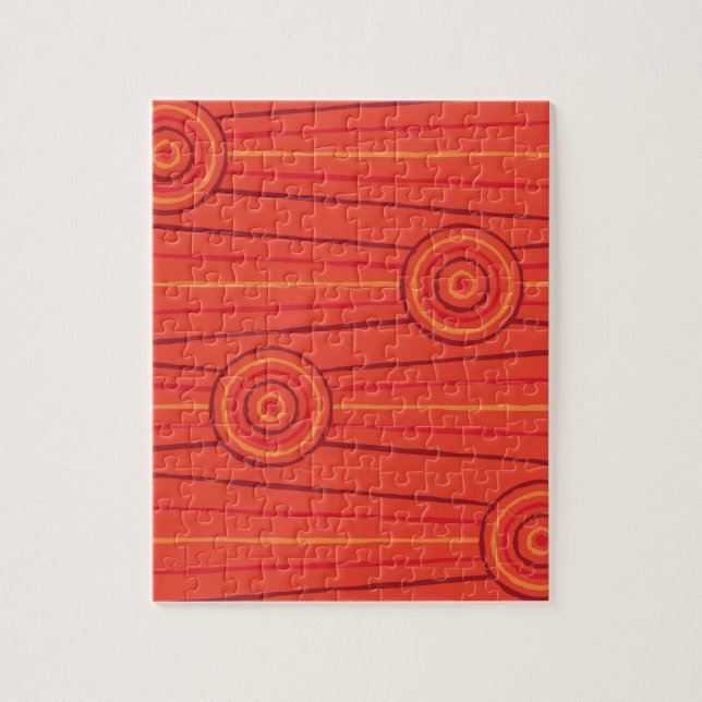 Quebra-cabeça Pintura original em linha e círculo (Vertical)