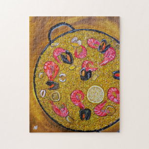 Quebra-cabeça Pintura Paella De Marisco por Alfred Fox
