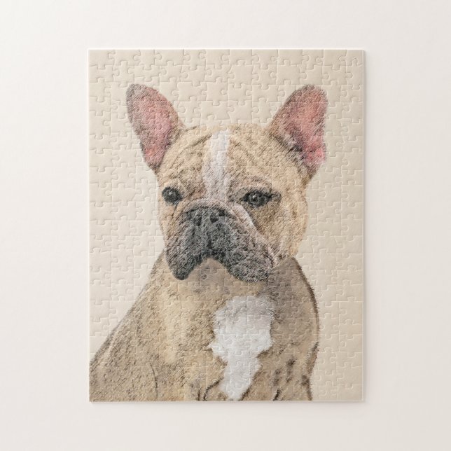 Quebra-cabeça Pintura para o Bulldog Francês (Sable) - Fita Orig (Vertical)