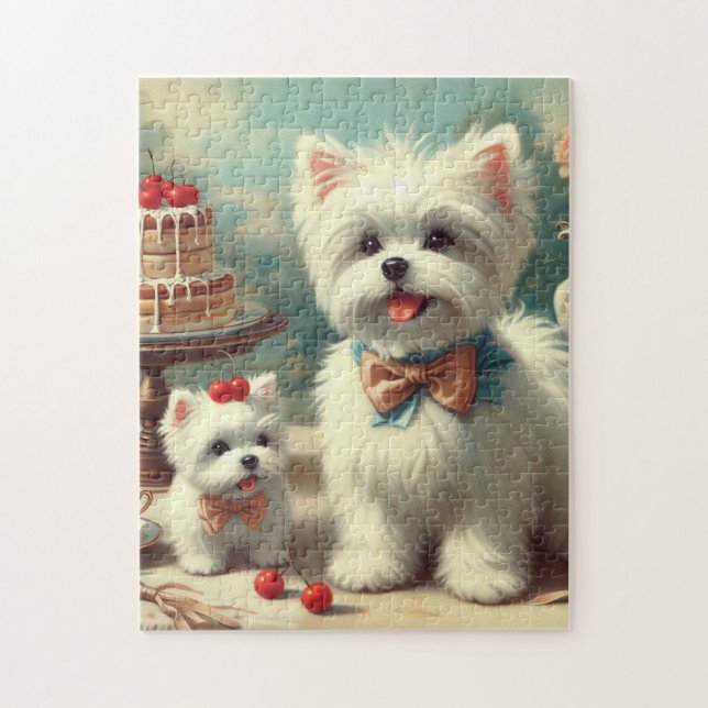 Quebra-cabeça Pintura para puppy em maltês (Vertical)