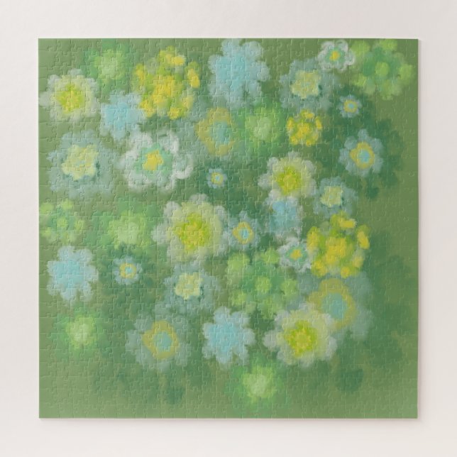 Quebra-cabeça Pintura por Aquarela com Abstrato de Floral Salty (Vertical)