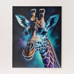 Quebra-cabeça Pintura por Aquarela de uma Girafa