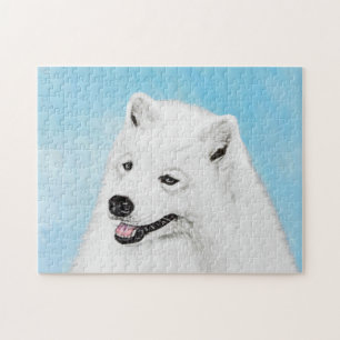 Quebra-cabeça Pintura Samoyed - Arte Cachorosa Original