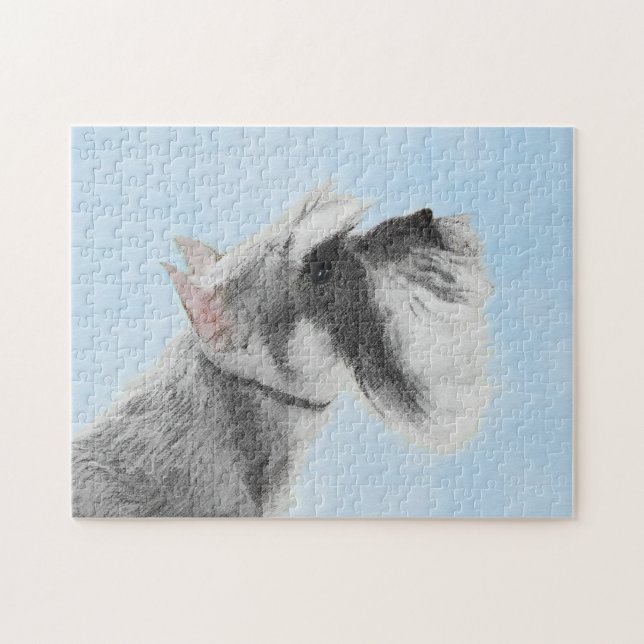 Quebra-cabeça Pintura Schnauzer (Giant, Standard) - Arte Canina (Horizontal)