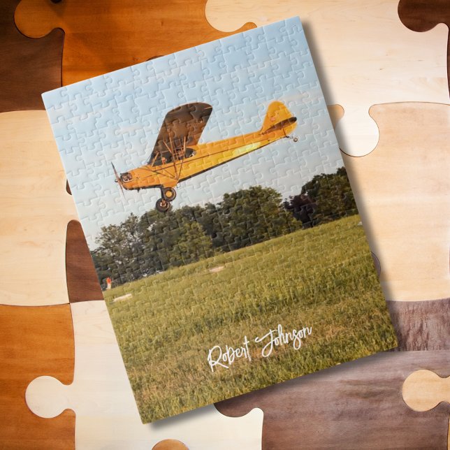 Quebra-cabeça Piper Cub Airplane Photo Game Night Personalized (Criador carregado)