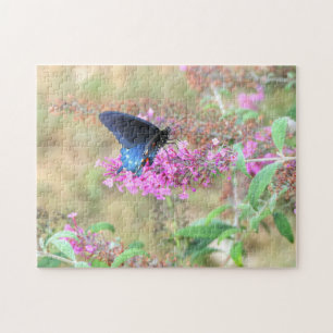 Quebra-cabeça Pipevine Swallowtail na Butterfly Bush