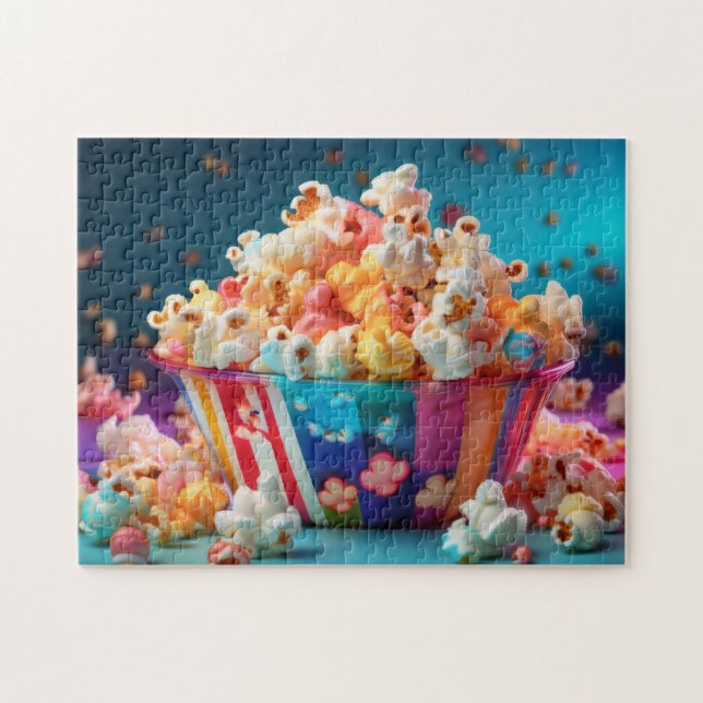 Quebra-cabeça Pipoca de Carnaval Arco-íris (Horizontal)