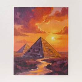 Quebra-cabeça Pirâmides do Egito Pôr do Sol Viagem