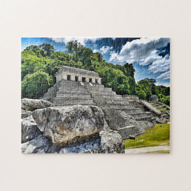 Quebra-cabeça Pirâmides do México. (Horizontal)