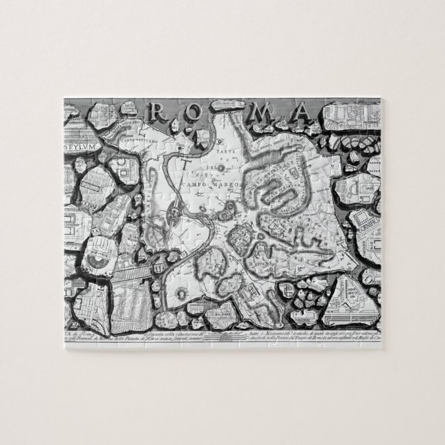Quebra-cabeça Piranesi-Mapa de Giovanni de Rome&Forma antigo (Horizontal)