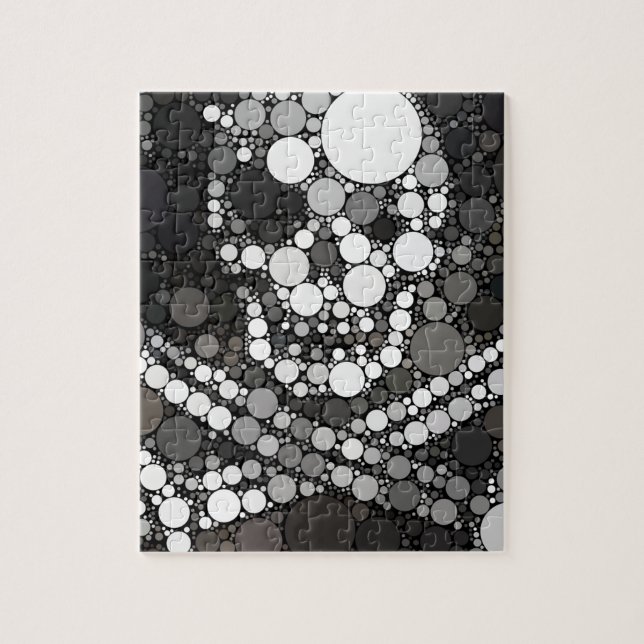 Quebra-cabeça Pirata Branca Preta do Crânio (Vertical)