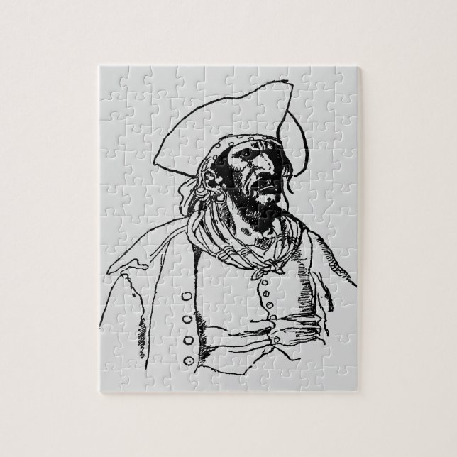 Quebra-cabeça Piratas Antigos, um Esboço de Bucaneiro por Howard (Vertical)