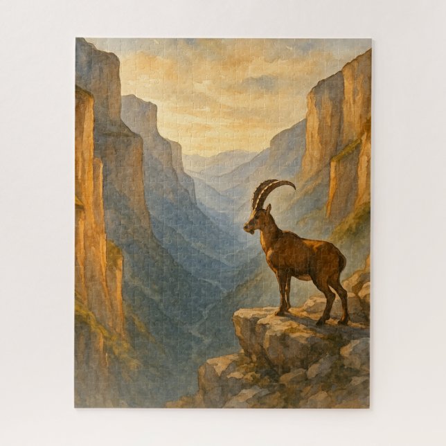 Quebra-cabeça Pirenéus Ibex no Sunset (Vertical)