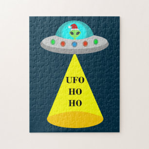 Quebra-cabeça Pires voadoras de Alienígena de Ho Ho de Natal