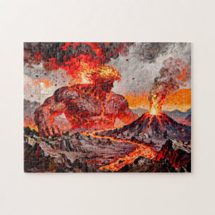 Quebra-cabeça Pirocles Titã de Lava e Fogo Vulcânico da Grécia