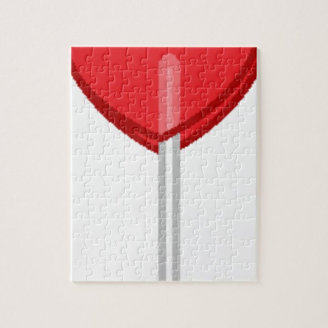 Quebra-cabeça pirulito vermelho (Vertical)