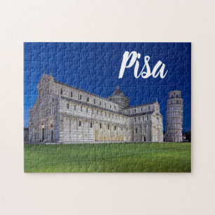 Quebra-cabeça Pisa Leanding Tower Night Panorama Itália Gift