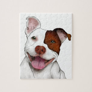 Quebra-cabeça Pitbull de sorriso feliz