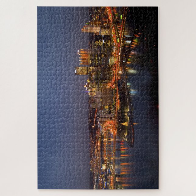 Quebra-cabeça Pittsburgh, Centro Night River da Pensilvânia (Vertical)